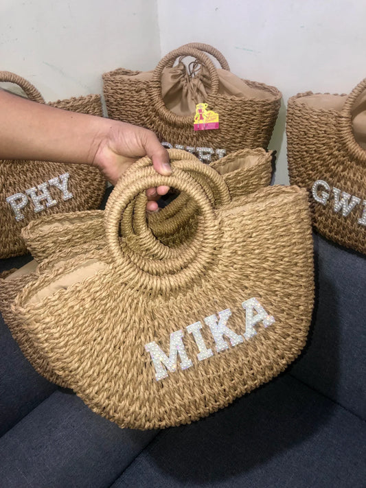 Bridesmaid Bag with Initial Pearl