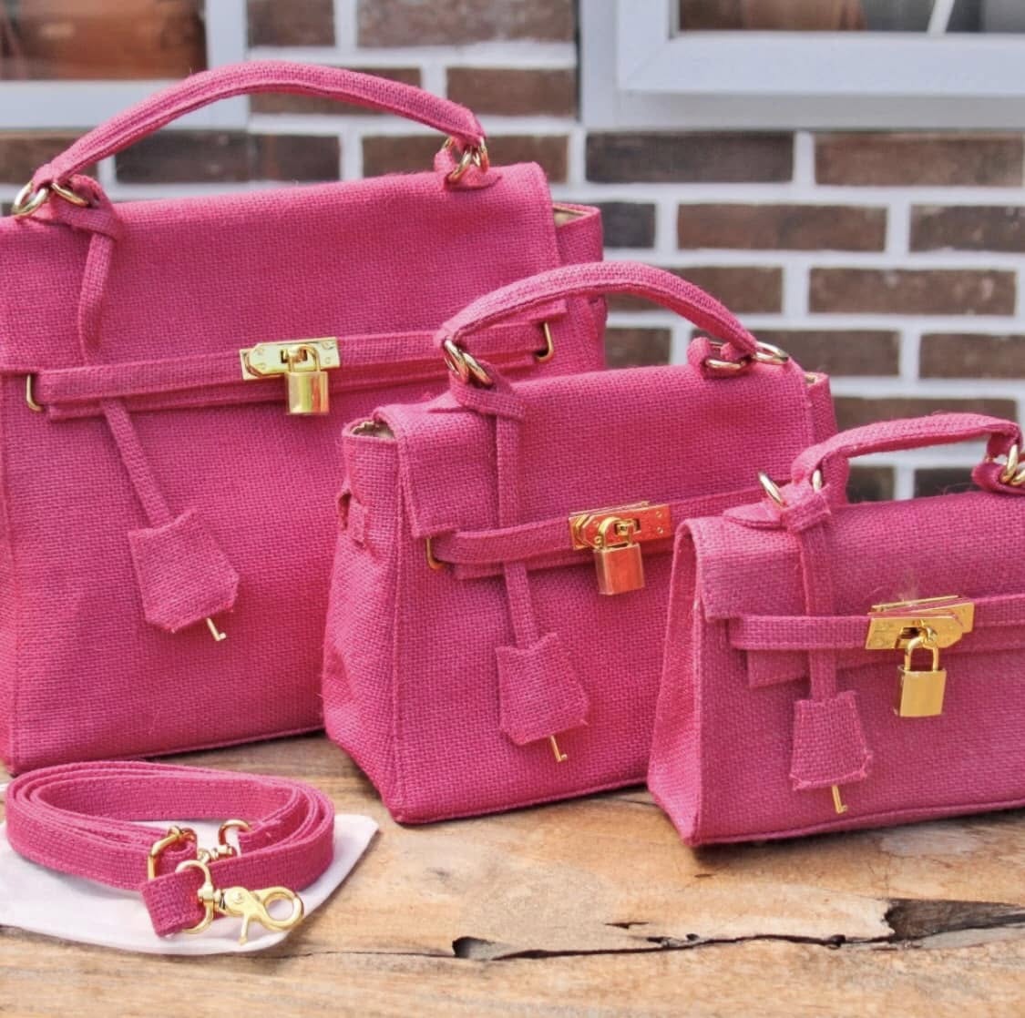Multicolor Jute Kelly Bag