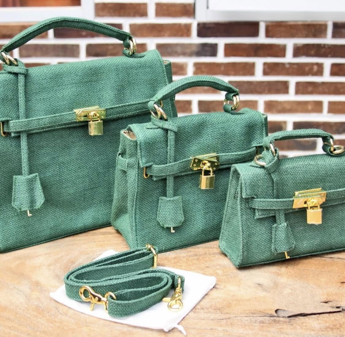 Multicolor Jute Kelly Bag