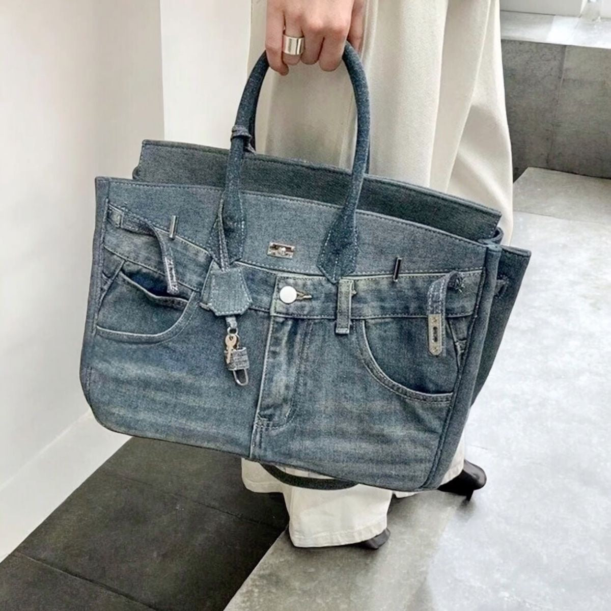 35cm Denim Jeans Bag