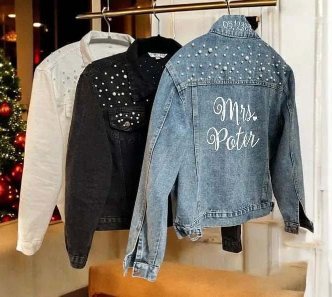 Custom Bridal Denim Jacket