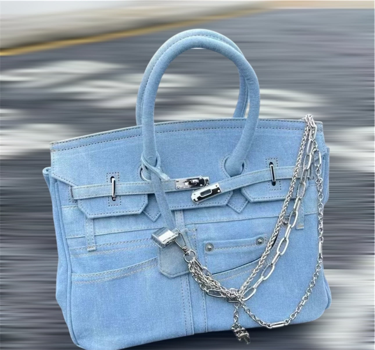 35cm Denim Jeans Bag