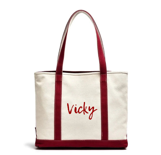 Coral Canvas Bag